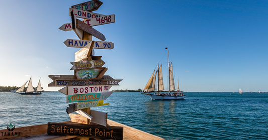 florida mot south point direction sign totem pole
