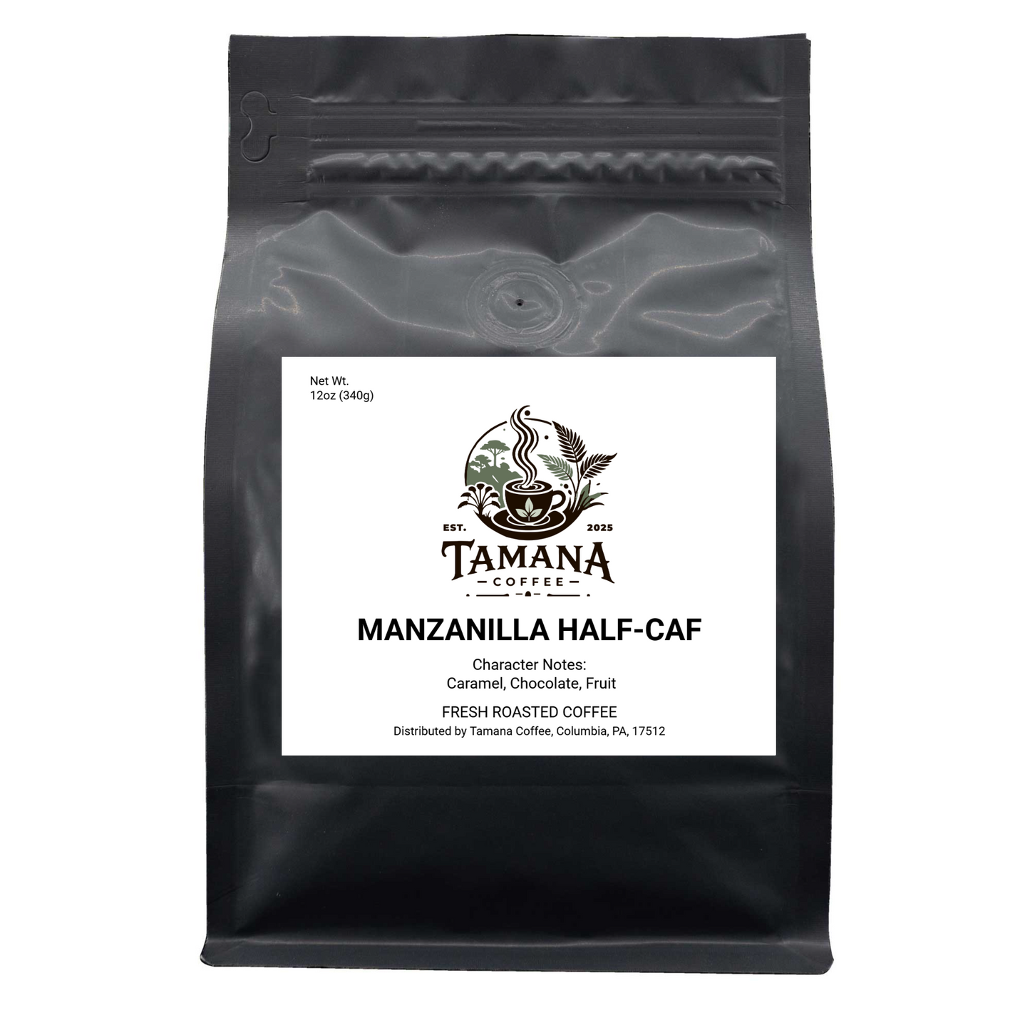 MANZANILLA  HALF-CAF  (Medium Dark Roast)